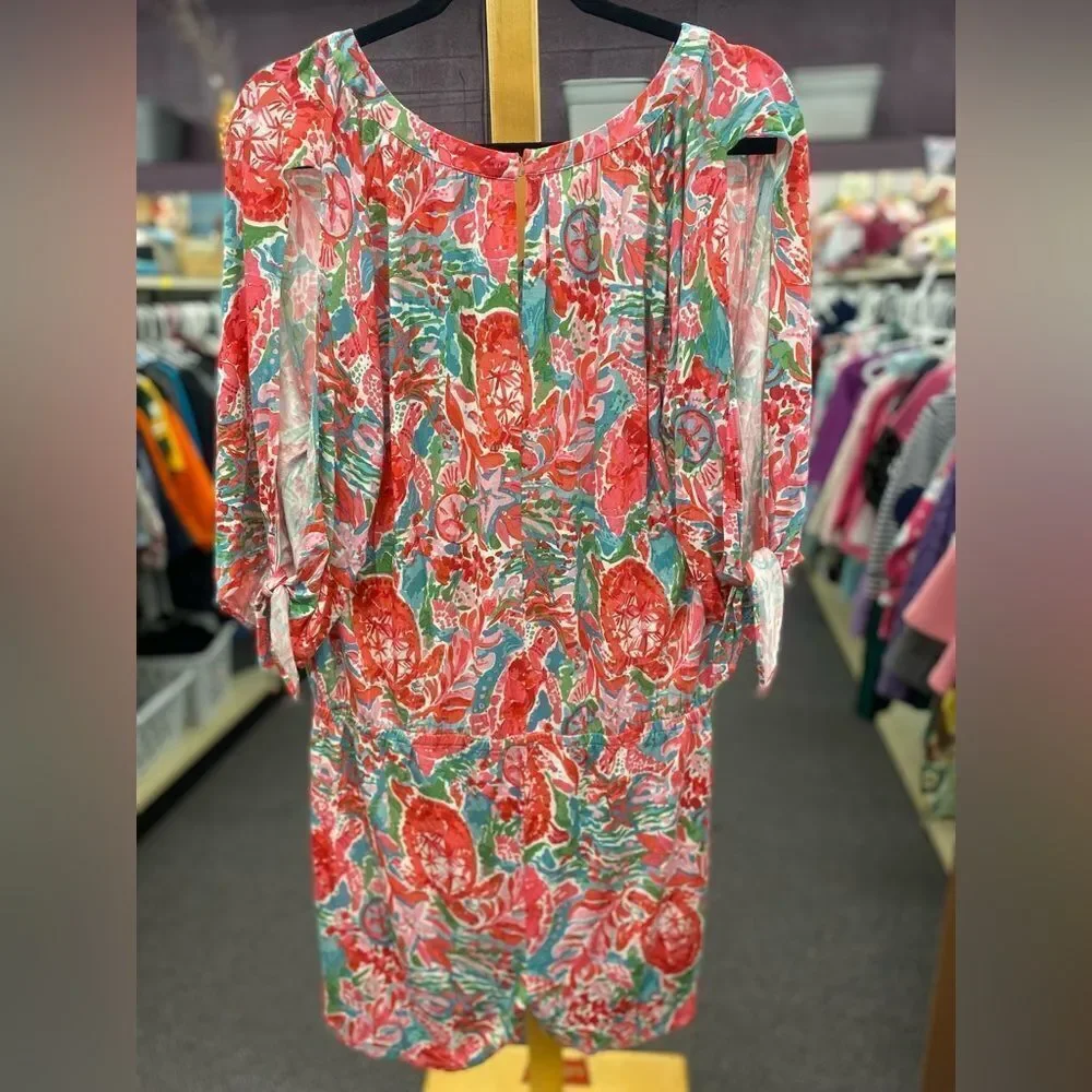 🛍️ Chalrie Paige Large Romper Pink & Green Floral NEW - Picture 5 of 5